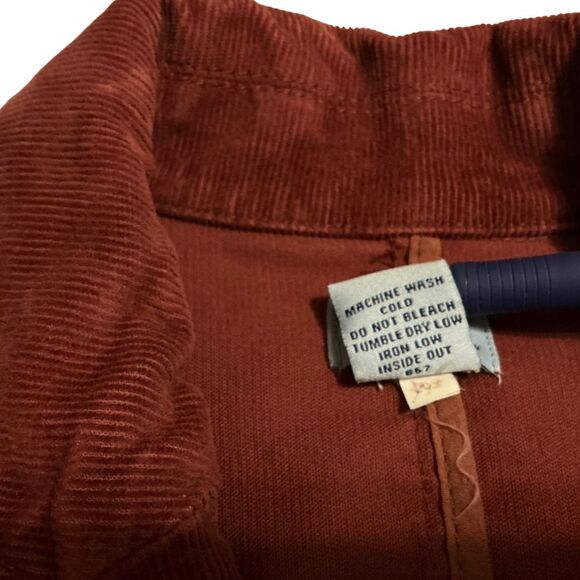 GH Bass Women's Corduroy Jacket Size XS Pockets Metal Buttons Color Red Wine - Picture 5 of 5